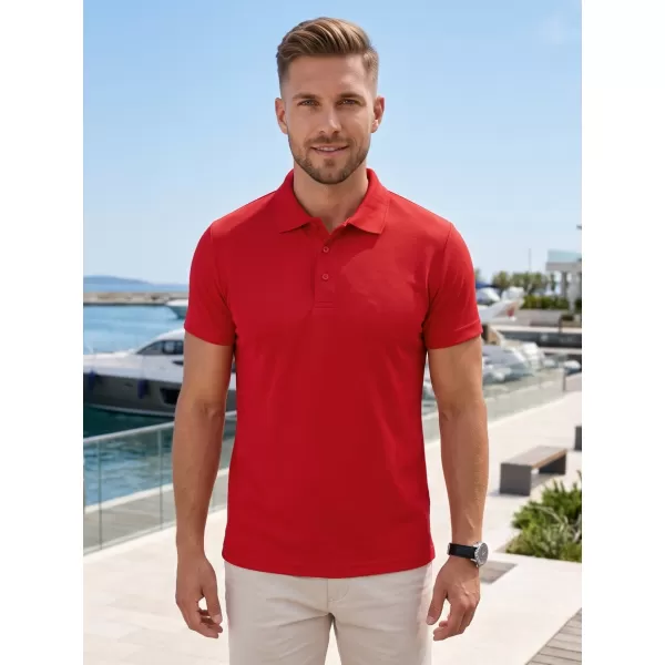  Tricou pentru bărbați cu guler ALTISPORT NoPrint NP/ALM712 ROȘU 