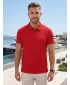 Tricou pentru bărbați cu guler ALTISPORT NoPrint NP/ALM712 ROȘU