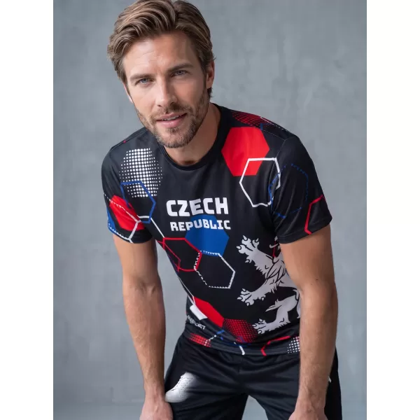  Tricou funcțional premium pentru bărbați ALTISPORT x CZE VOJ/ALM036TR01 FATA HEXA 