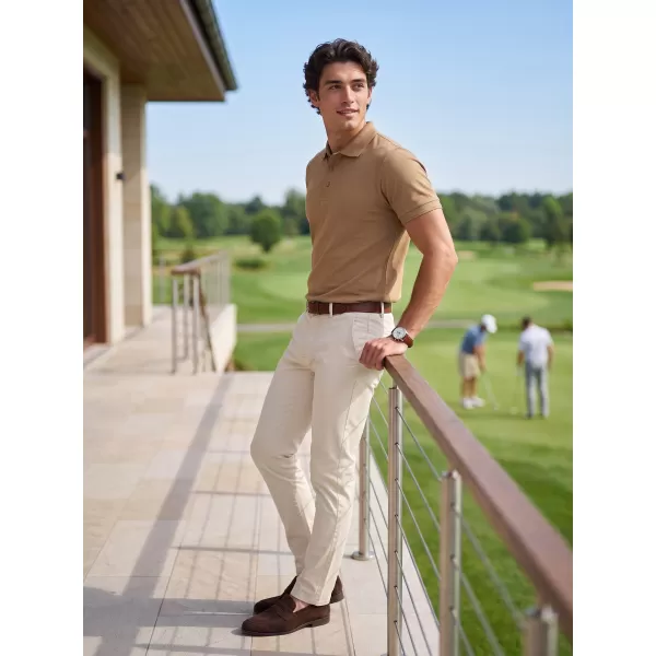  Tricou pentru bărbați cu guler ALTISPORT NP/ALM302 NISIPOS 