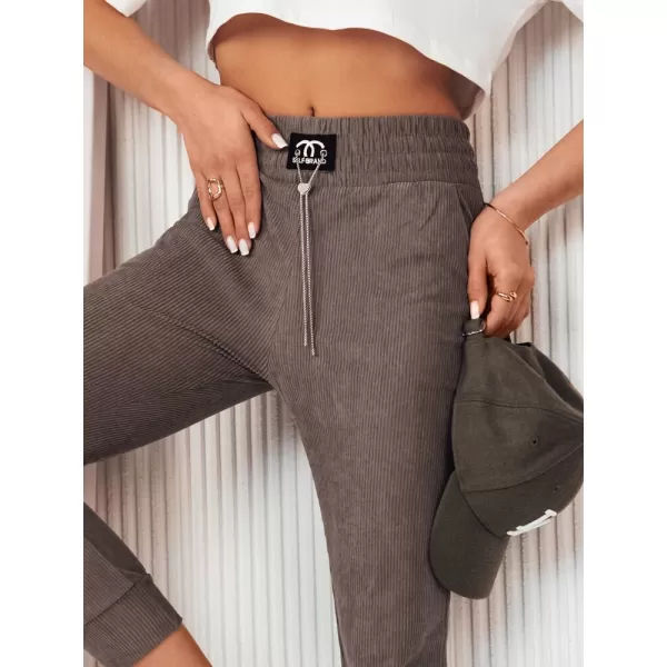  Pantalonii pentru doamne DSTREET DERCY UY2044 GRI DESCHIS 