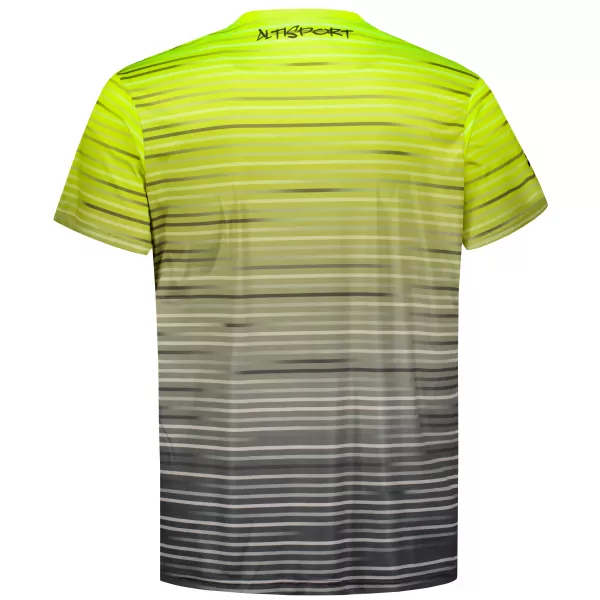  Tricou premium pentru bărbați ALTISPORT VOJ/ALM031TR01 NEGRU/GALBEN FLUO 