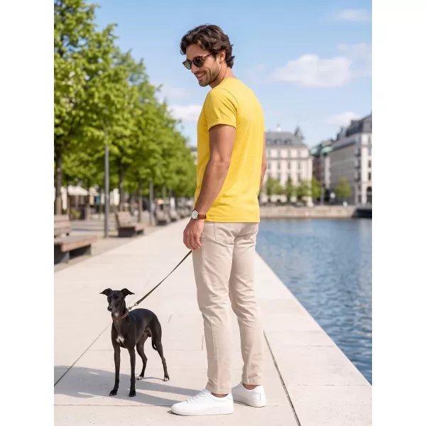  Tricou pentru bărbați ALTISPORT NoPrint NP/ALM361 EVIDENȚIERE GALBENĂ 