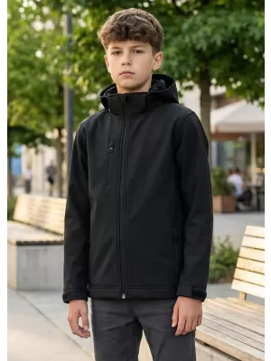 Jachetă softshell pentru copii ALTISPORT NP/ALK535 NEGRU