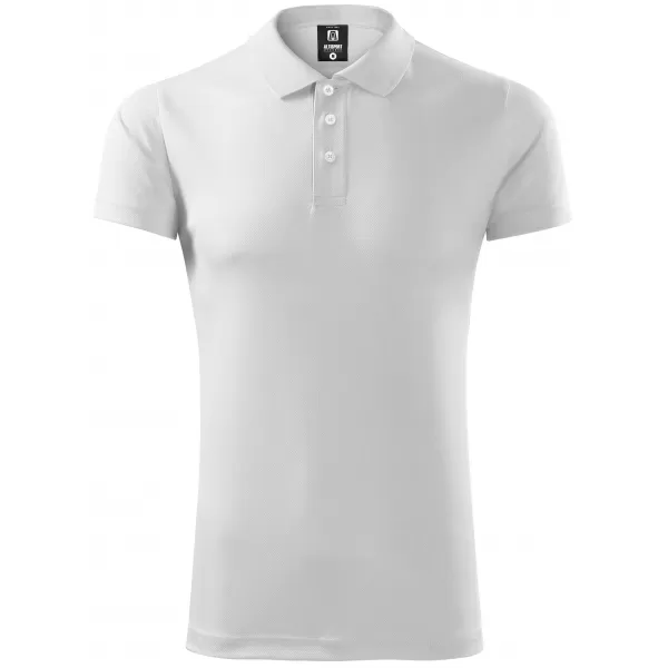  Tricou pentru bărbați cu guler ALTISPORT NoPrint NP/ALM712 ALB 
