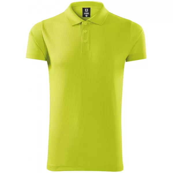  Tricou pentru bărbați cu guler ALTISPORT NoPrint NP/ALM712 LĂMÂIE VERDE 