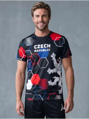 Tricou funcțional premium pentru bărbați ALTISPORT x CZE VOJ/ALM036TR01 FATA HEXA