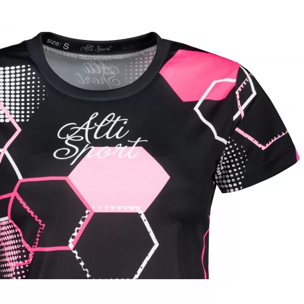  Tricou funcțional premium pentru femei ALTISPORT VOJ/ALW037TR01 NEGRU ROZ 