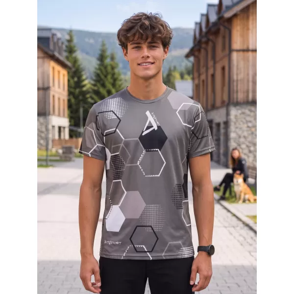  Tricou funcțional premium pentru bărbați ALTISPORT VOJ/ALM037TR01 GRI 