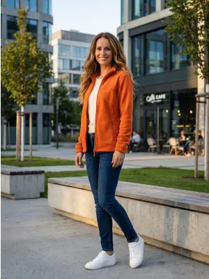 Hanorac de damă din fleece ALTISPORT NP/ALW405 PORTOCALE