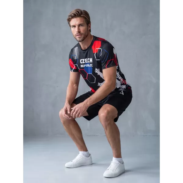  Tricou funcțional premium pentru bărbați ALTISPORT x CZE VOJ/ALM036TR01 FATA HEXA 