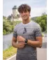Tricou premium pentru bărbați ALTISPORT VOJ/ALM031TR01 ALB-NEGRU