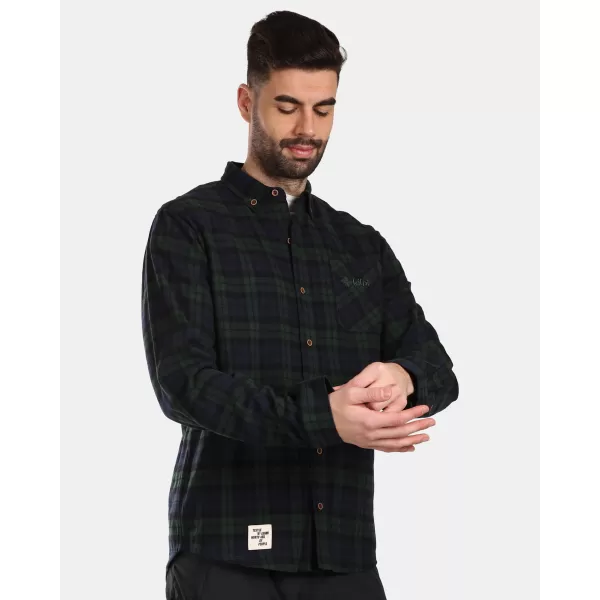  Cămașă pentru bărbați KILPI FLANNY-M VM0380KI VERDE ÎNCHIS 