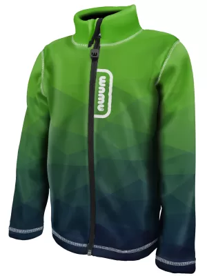 Hanorac fleece pentru copii WAMU MOZAIKA VERDE