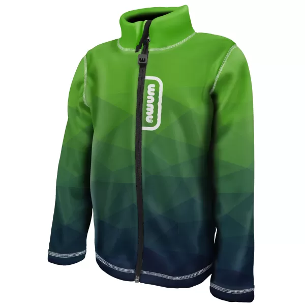 Hanorac fleece pentru copii WAMU MOZAIKA VERDE 