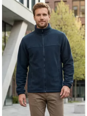 Hanorac pentru bărbați din fleece ALTISPORT NP/ALM105 ALBASTRU MARIN