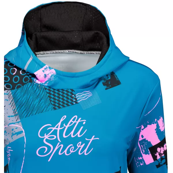  Hanorac premium pentru femei ALTISPORT VOJ/ALW009MI01 SMARALD/ROZ DESCHIS 