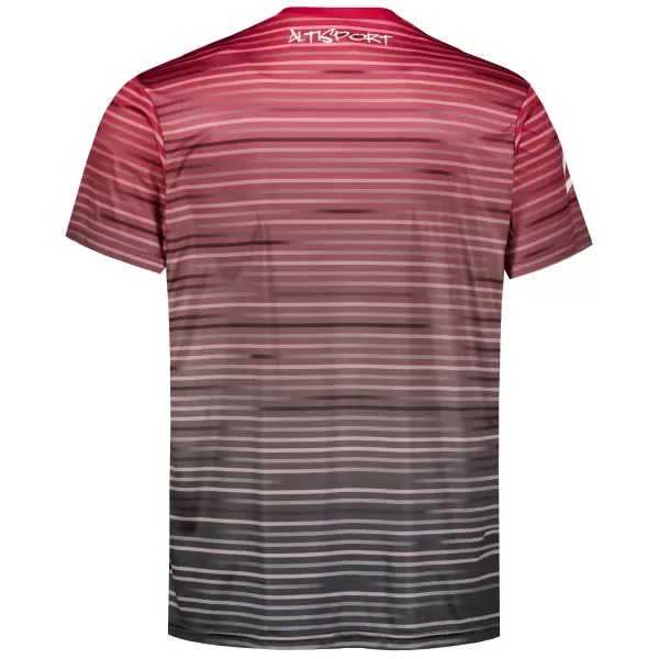  Tricou premium pentru bărbați ALTISPORT VOJ/ALM031TR01 NEGRU/VISINIU 