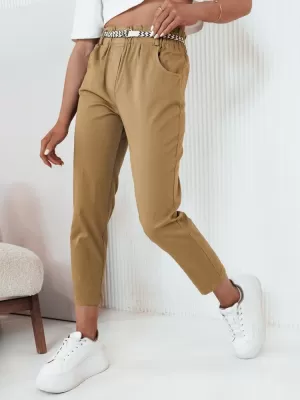 Pantalonii pentru doamne DSTREET ERLON UY2099 CARAMEL