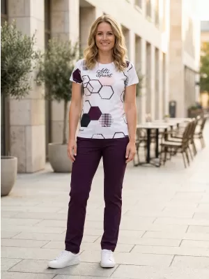 Tricou funcțional premium pentru femei ALTISPORT VOJ/ALW037TR01 ALB