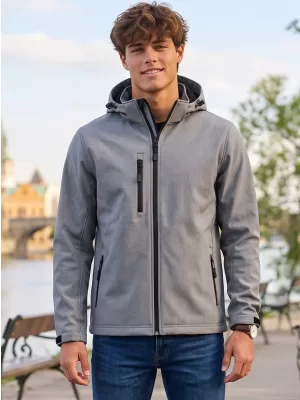 Jachetă softshell pentru bărbați ALTISPORT NP/ALM225 GRI OȚEL
