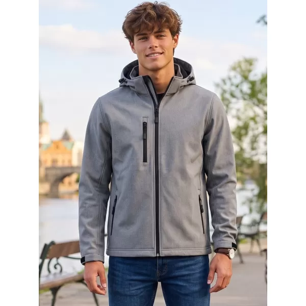  Jachetă softshell pentru bărbați ALTISPORT NP/ALM225 GRI OȚEL 