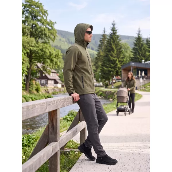  Jachetă softshell pentru bărbați ALTISPORT NP/ALM225 MILITAR 
