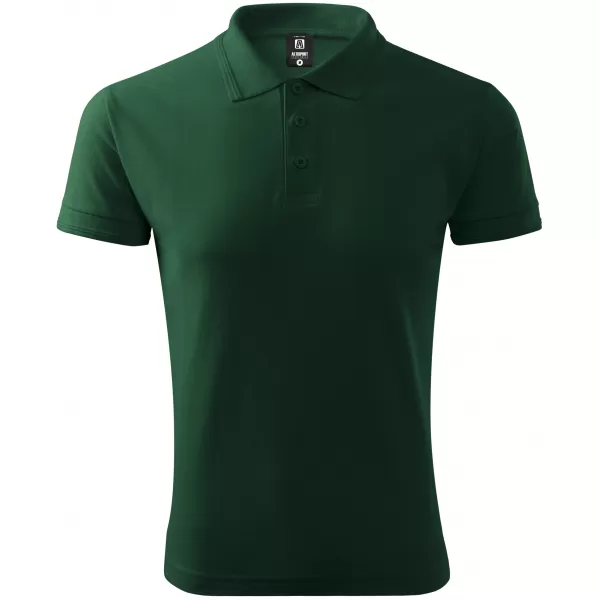  Tricou pentru bărbați cu guler ALTISPORT NP/ALM302 VERDE INCHIS 