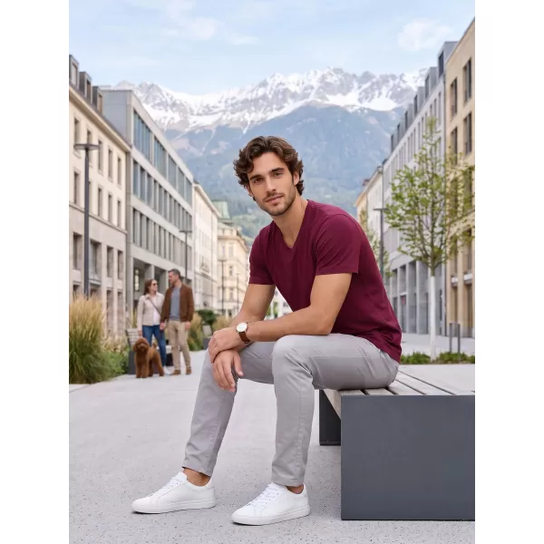  Tricou pentru bărbați ALTISPORT NoPrint NP/ALM007 GRANAT 