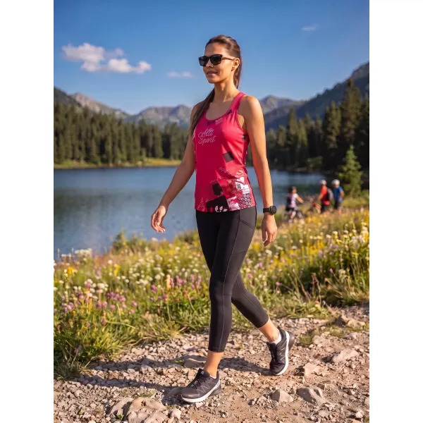  Maieu premium funcțional pentru femei ALTISPORT VOJ/ALW009TIL01 ROȘU 