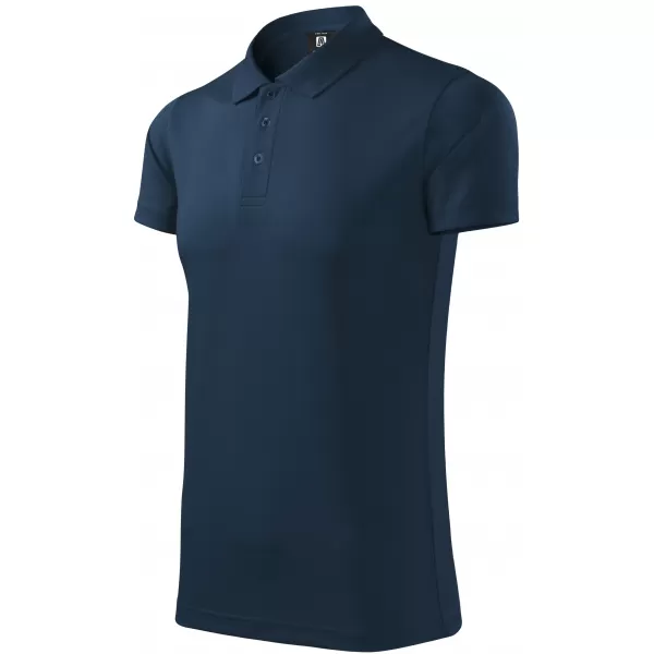  Tricou pentru bărbați cu guler ALTISPORT NoPrint NP/ALM712 ALBASTRU MARIN 