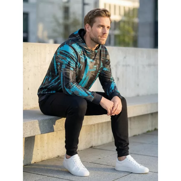  Hanorac premium pentru bărbați ALTISPORT VOJ/ALM010MI01 NEGRU/SMARALD 