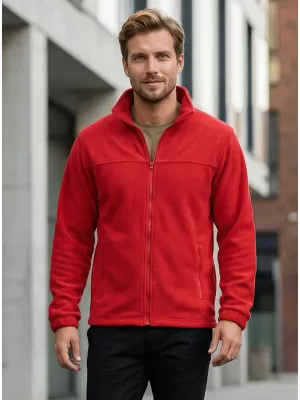 Hanorac pentru bărbați din fleece ALTISPORT NP/ALM105 ROȘU