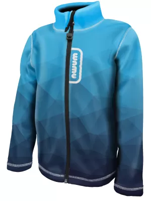 Hanorac fleece pentru copii WAMU MOZAIKA ALBASTRU