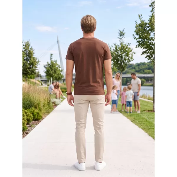  Tricou pentru bărbați ALTISPORT NP/ALM921 CIOCOLATĂ 
