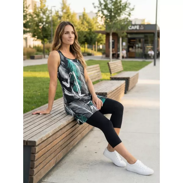  Rochie vestă funcțională premium pentru femei ALTISPORT VOJ/ALW001SAT01 NEGRU/TURCOAZ 