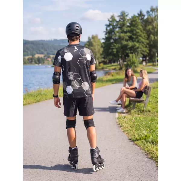  Tricou funcțional premium pentru bărbați ALTISPORT VOJ/ALM037TR01 ALB-NEGRU 
