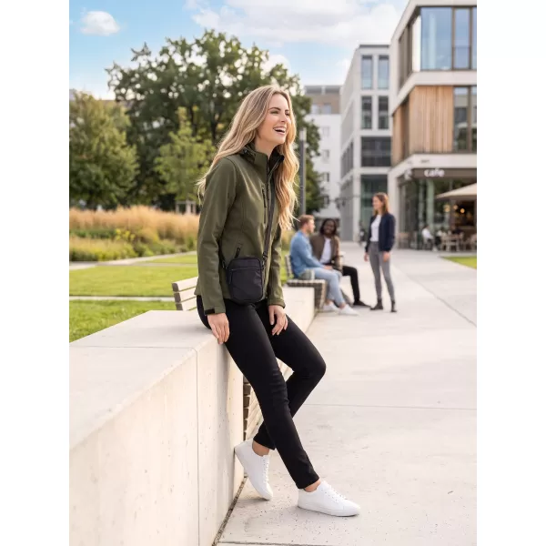  Jachetă softshell pentru femei ALTISPORT NP/ALW125 MILITAR 