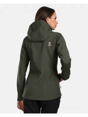 Jachetă softshell pentru femei KILPI RAVIA-W VL0109KI VERDE ÎNCHIS