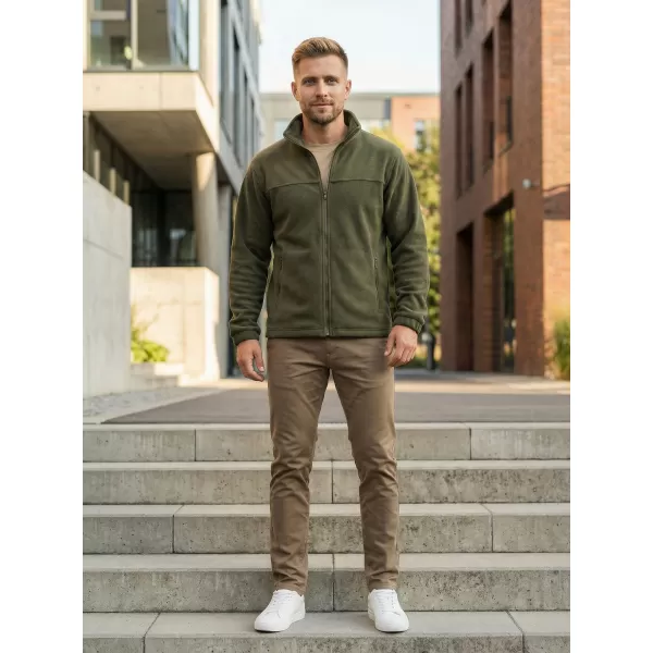  Hanorac pentru bărbați din fleece ALTISPORT NP/ALM105 MILITAR 