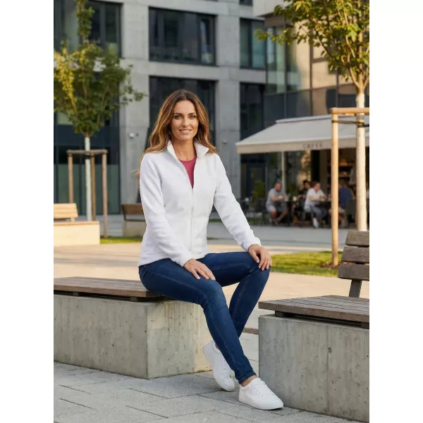  Hanorac de damă din fleece ALTISPORT NP/ALW405 ALB 