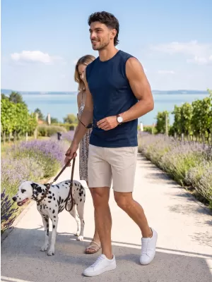 Maieu funcțional pentru bărbați ALTISPORT NoPrint NP/ALM028 ALBASTRU MARIN