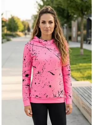 Hanorac funcțional premium pentru femei ALTISPORT VOJ/ALW034MI01 ROZ NEON