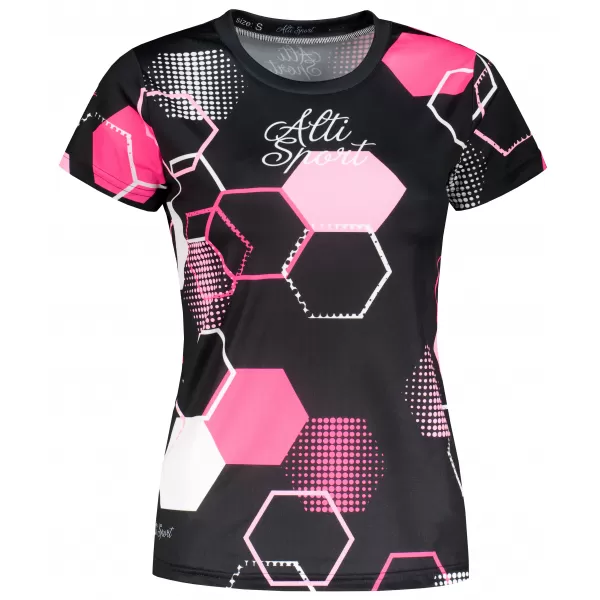  Tricou funcțional premium pentru femei ALTISPORT VOJ/ALW037TR01 NEGRU ROZ 