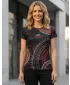 Tricou funcțional premium pentru femei ALTISPORT VOJ/ALW033TR01 NEGRU ȘI ROȘU