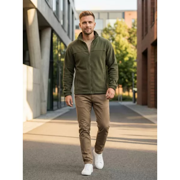  Hanorac pentru bărbați din fleece ALTISPORT NP/ALM105 MILITAR 