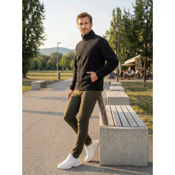  Hanorac pentru bărbați din fleece ALTISPORT NP/ALM105 NEGRU 