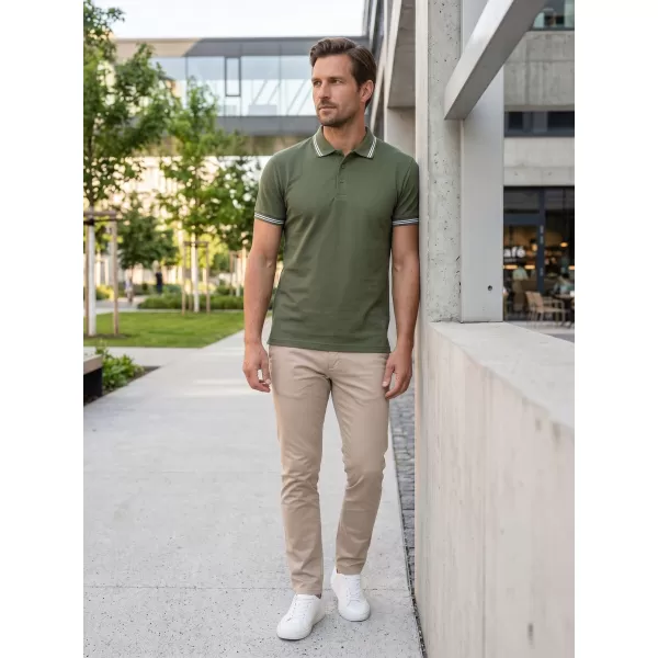  Tricou pentru bărbați ALTISPORT NP/ALM921 KAKI 