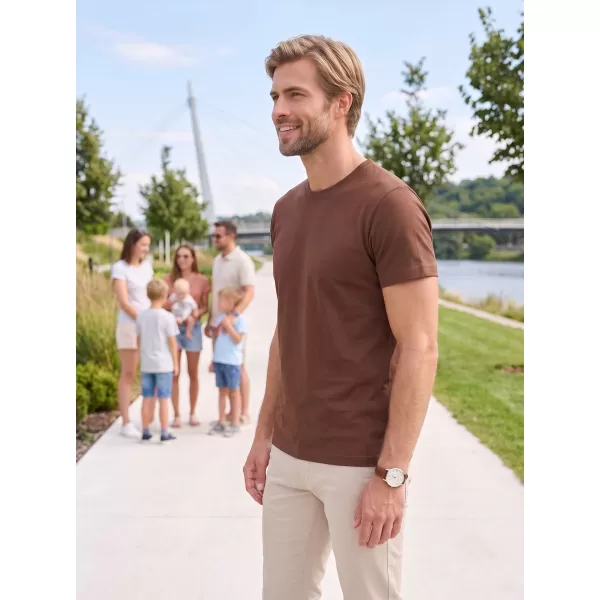  Tricou pentru bărbați ALTISPORT NP/ALM921 CIOCOLATĂ 