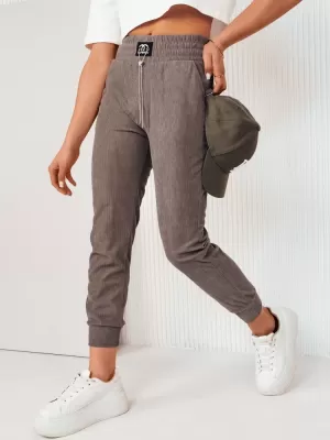 Pantalonii pentru doamne DSTREET DERCY UY2044 GRI DESCHIS